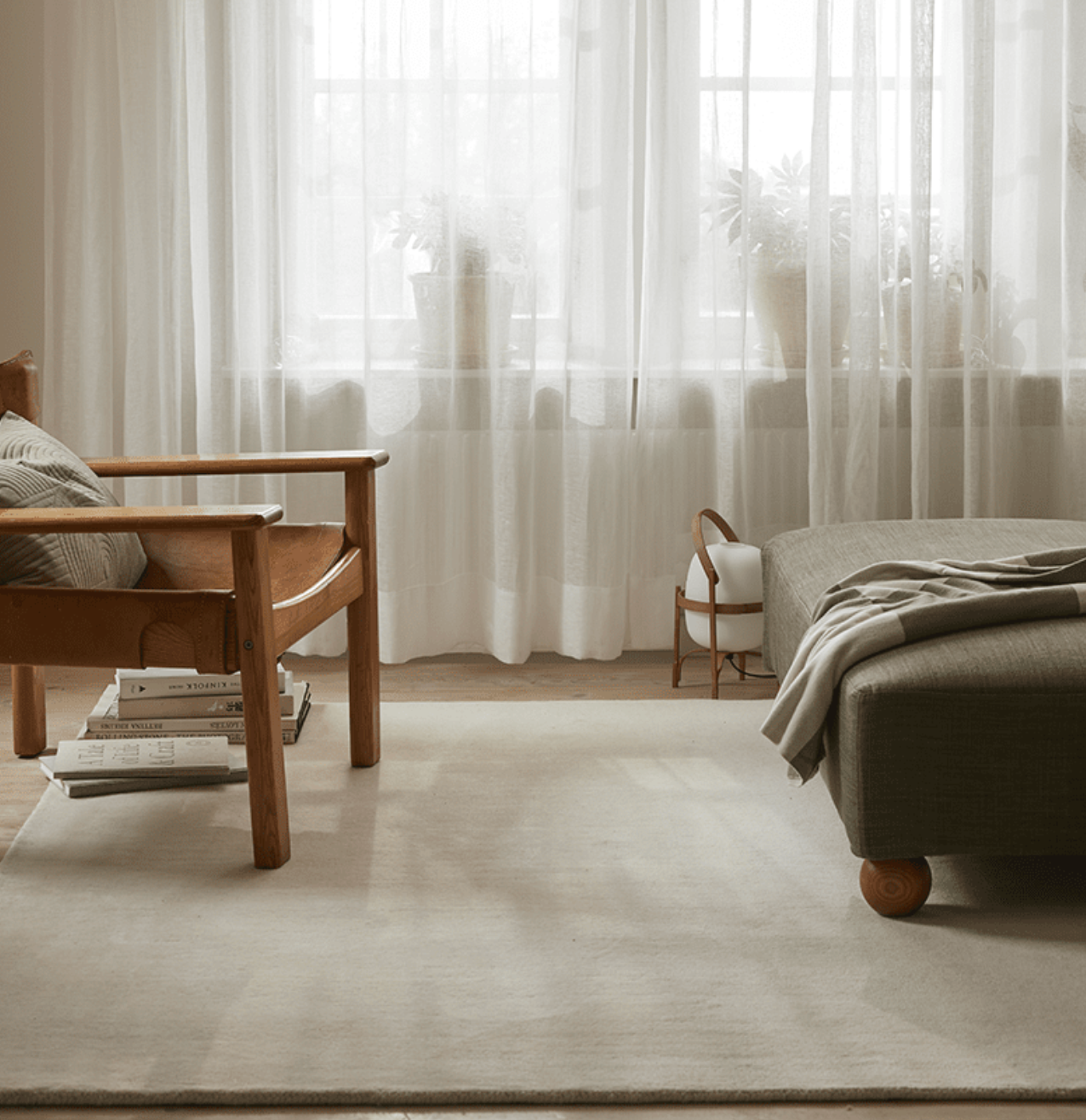 Villamatto sileä, off white