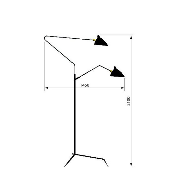 Lampadaire 3 Bras