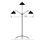 Lampadaire 3 Bras