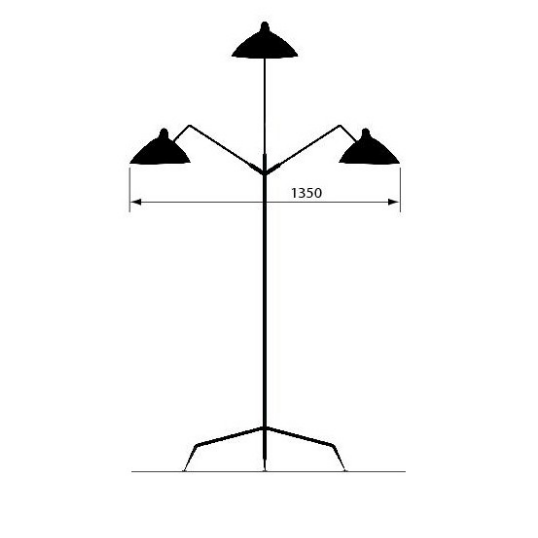 Lampadaire 3 Bras