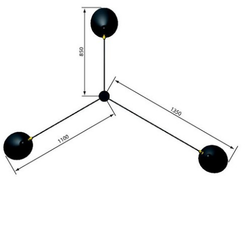 Plafonnier 3 Bras Pivotants