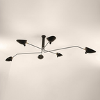 Plafonnier 6 Bras Pivotants