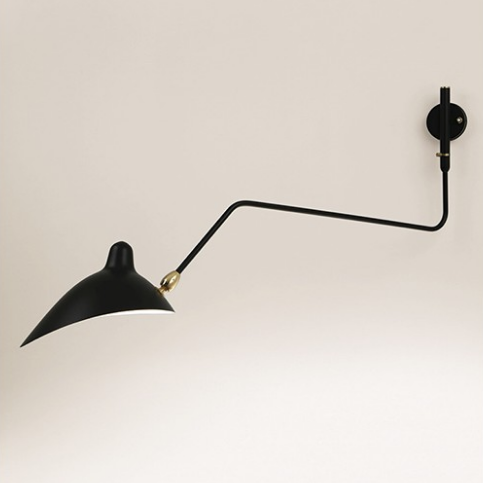 Applique 1 Bras Courbe Pivotant