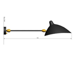 Applique 1 Bras Double Rotules