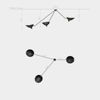 Applique Araignée 3 bras fixes