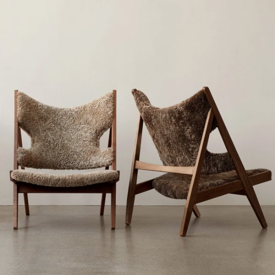 Knitting Lounge Chair, Sheepskin