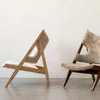 Knitting Lounge Chair, Sheepskin