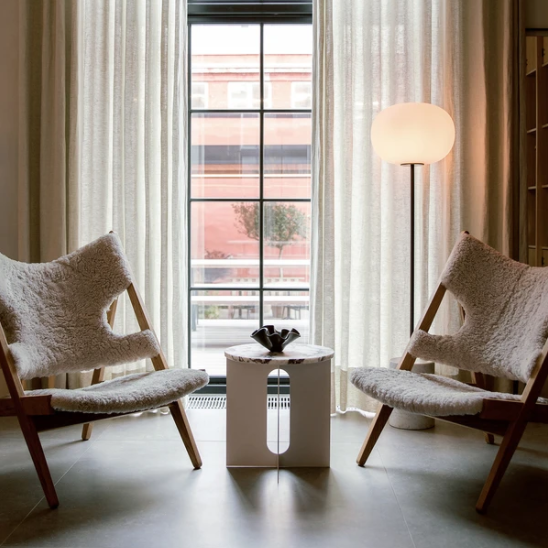 Knitting Lounge Chair, Sheepskin