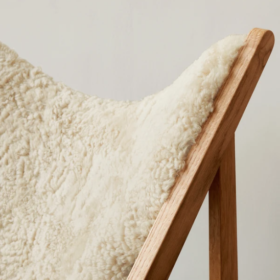 Knitting Lounge Chair, Sheepskin