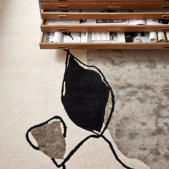 Abstract Ivory Rug